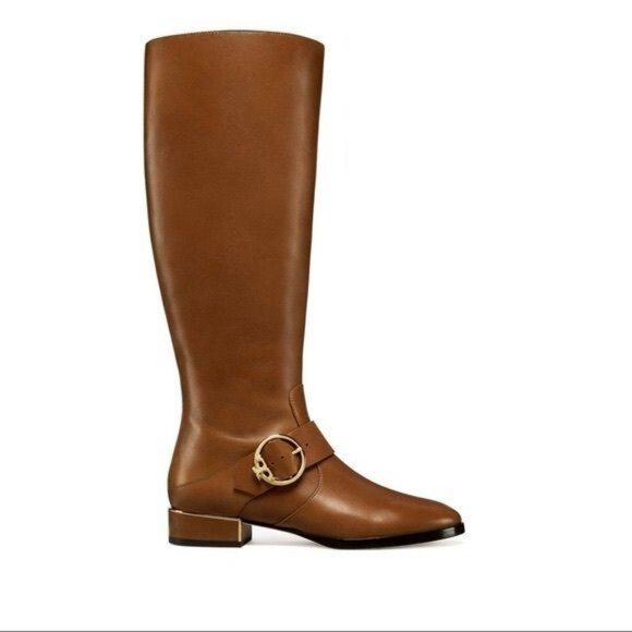 Tory Burch Sofia Riding Boot Hi Veg in Festival Brown Size 7 - Picture 8 of 10